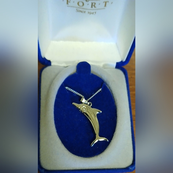 Silver Dolphin Necklace - Picture 2 of 4